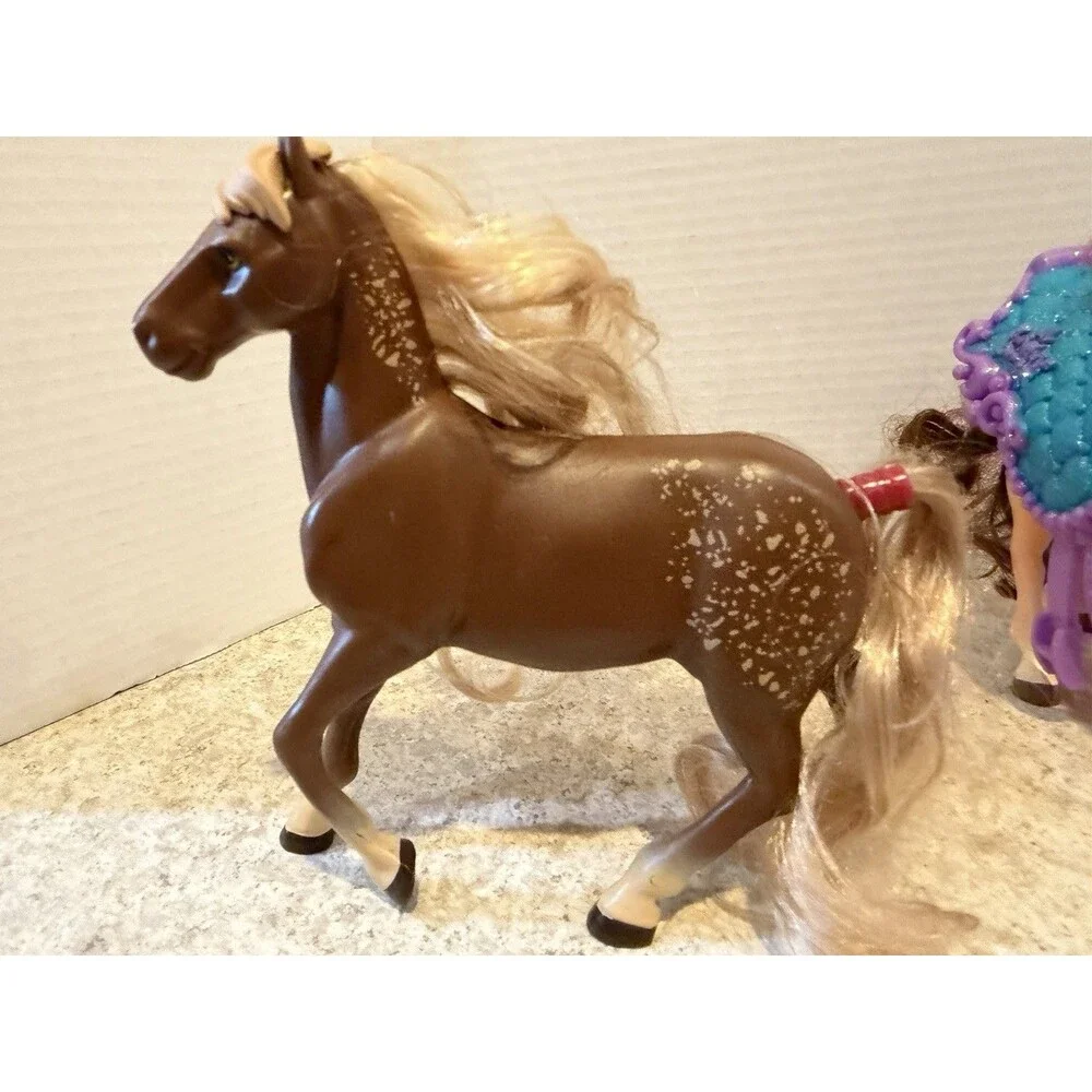 Spirit Riding Free Horse Toy Lot 3 Brushable Mane Horses Plus Bridle Just Play